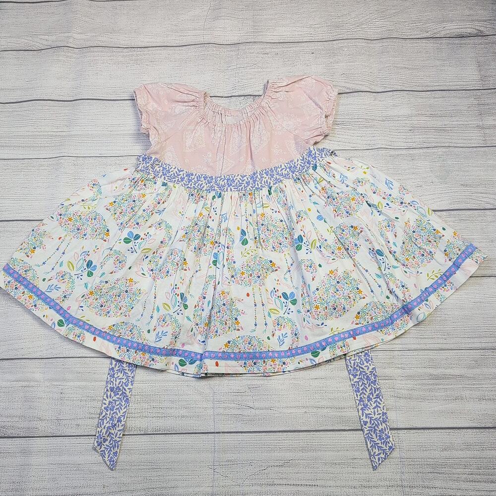 6 Matilda Jane Platinum Flamingo Peasant Top